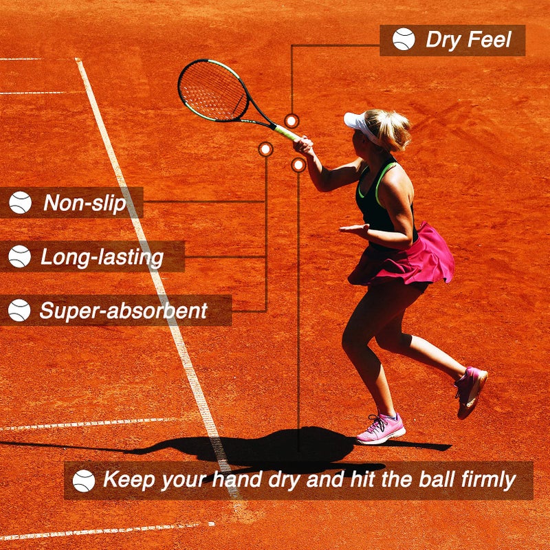 Tannius Dry Feel Tennis Overgrip (Pack of 9)  Long-Lasting Tennis Racket Grip Tape  Super-Absorbent and Non-Slip Racquet Grip (Mixed Colors) - Image 3